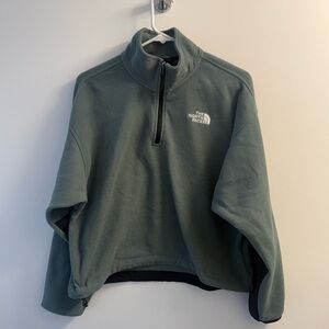 The North Face Sage Green Jacket TKA Kataka 1/4 Zip Fleece
